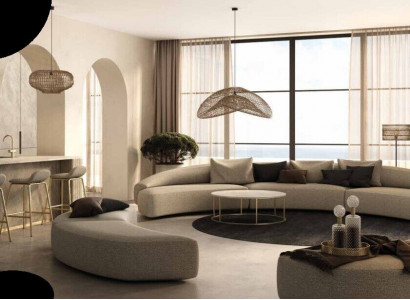 Ecksofa U-Form xxl Sofas Wohnlandschaft Sofa Garnitur 3tlg. Sofas Rund Couchen